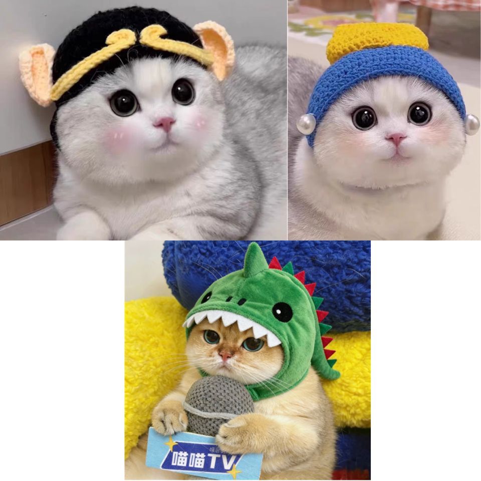 Cute Shark Hat for Cats – Funny Plush Pet Headpiece Costume, Photo Prop & Decorative Accessory