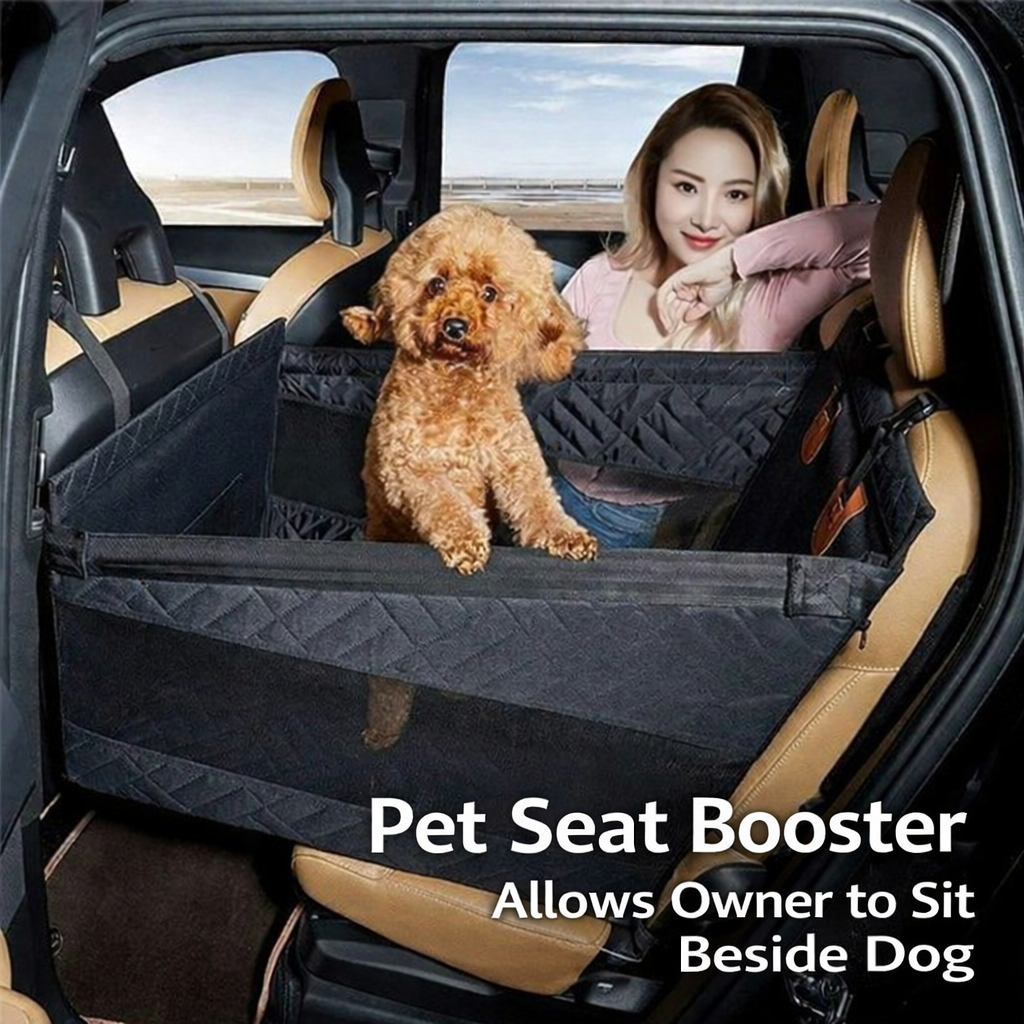 Waterproof Dog Car Seat & Travel Bed – Back Seat Booster for Safe, Clean & Comfortable Road Trips