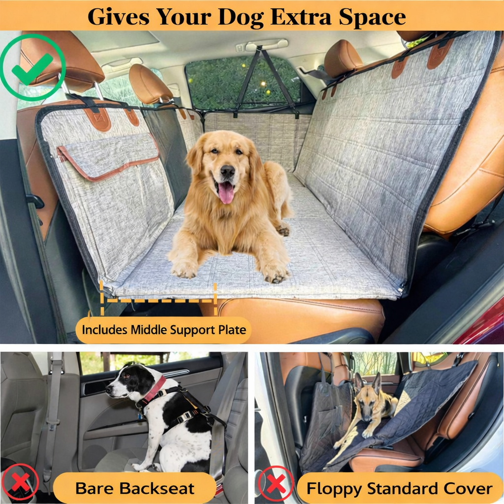 Waterproof Dog Car Seat Cover for Medium & Large Dogs – Nonslip Travel Protector Mat