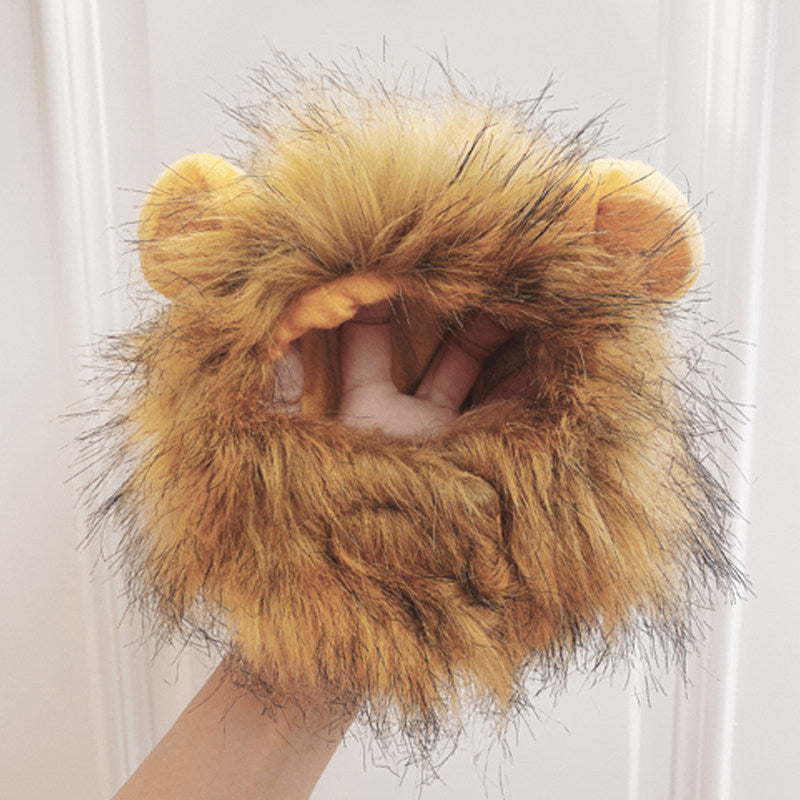 Cute Lion Mane & Bunny Ear Pet Hat – Funny Dress-Up Headpiece for Cats & Small Dogs
