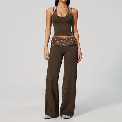 The Enliven Sports Bra Straight Leg Pants 2-Piece Set