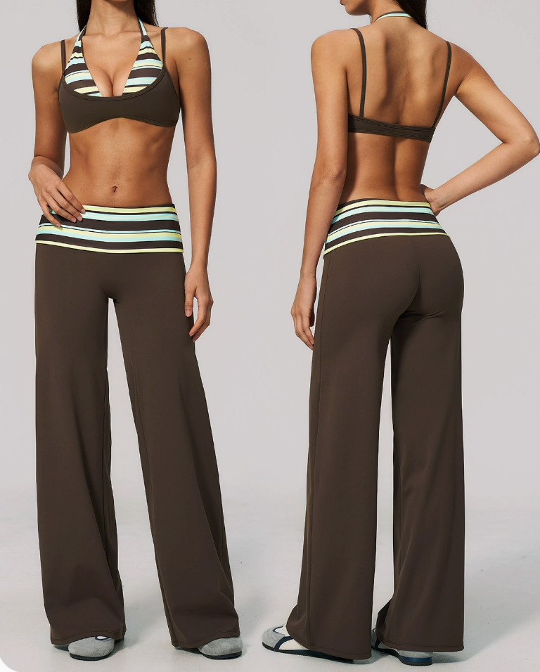 The Enliven Sports Bra Straight Leg Pants 2-Piece Set